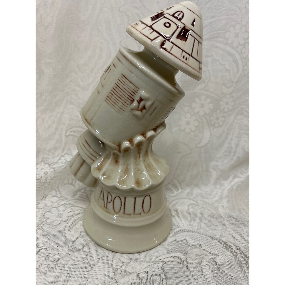 Vintage Thomas W Sims Distillery Apollo Rocket‎ Ceramic Decanter Space Mission
